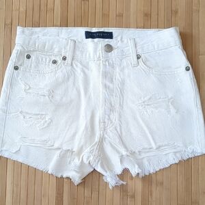 Aeropostale Boyfriend Shorts Women's Distressed White Jean Shorts, Size 2, NWOT